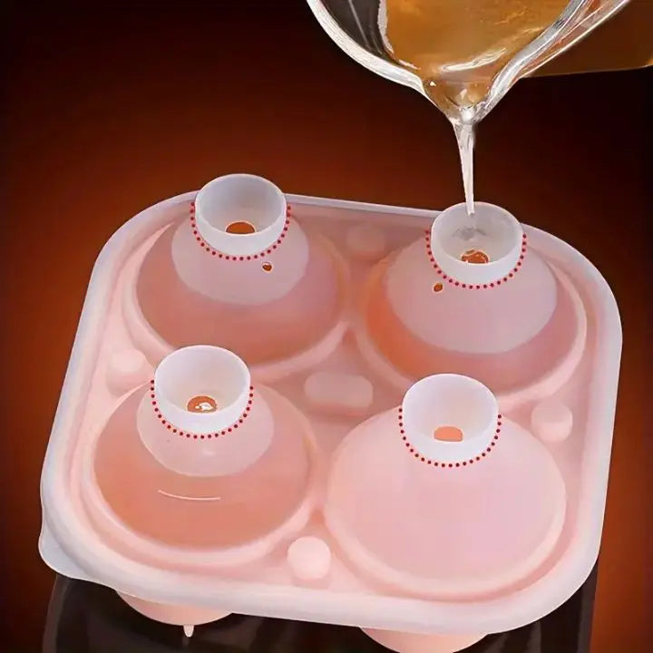Avtoit | Rose Ice Cube Mould – 3D Silicone for Elegant Ice Cubes (4 Grid)