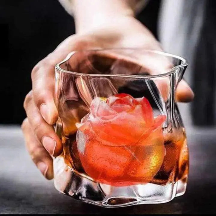 Avtoit | Rose Ice Cube Mould – 3D Silicone for Elegant Ice Cubes (4 Grid)