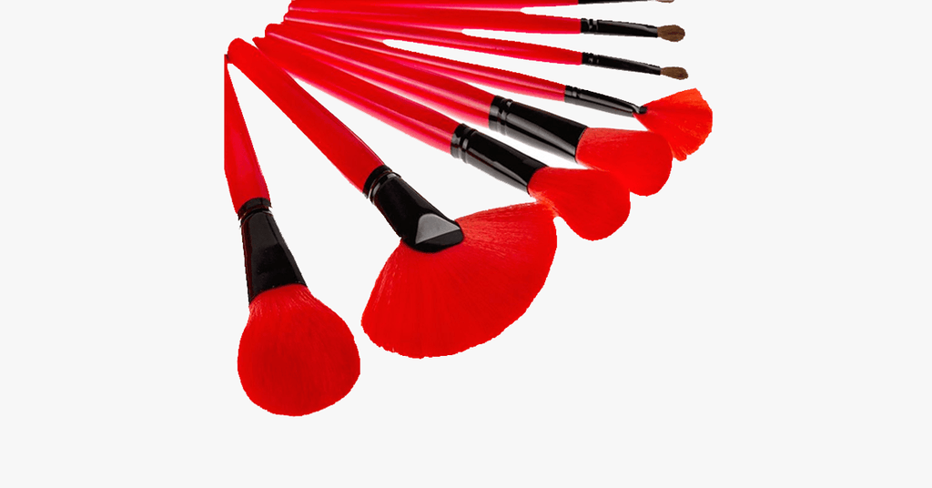 Avtoit | 24-piece royal red makeup brush set