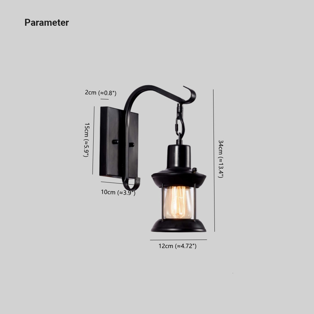 Avtoit | Ruston Vintage Wall Light – Industrial Farmhouse Glass Wall Lamp