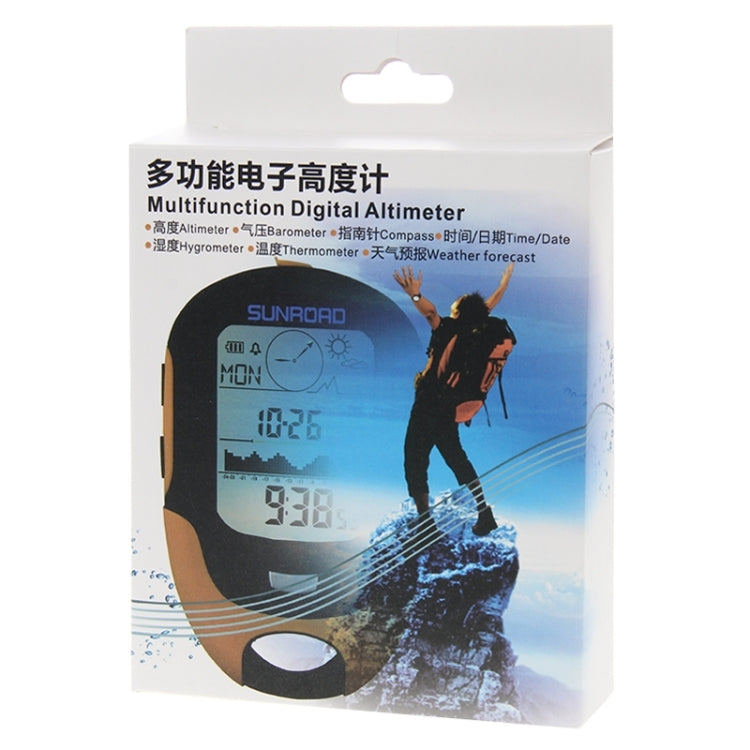 Avtoit | SUNROAD Multi-Function LCD Digital Altimeter with Compass & Barometer & Thermometer & Hygrometer & Weather Forecast & LED Flashlight and Clock