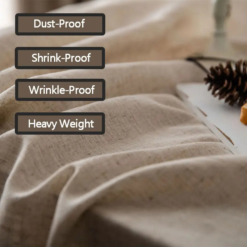 Avtoit | 2023 Cotton-Linen Tablecloth with Tassels, Rectangular Tablecloth for Dining Table, Coffee-Tea Tablecloths, Wedding Easter Decoration