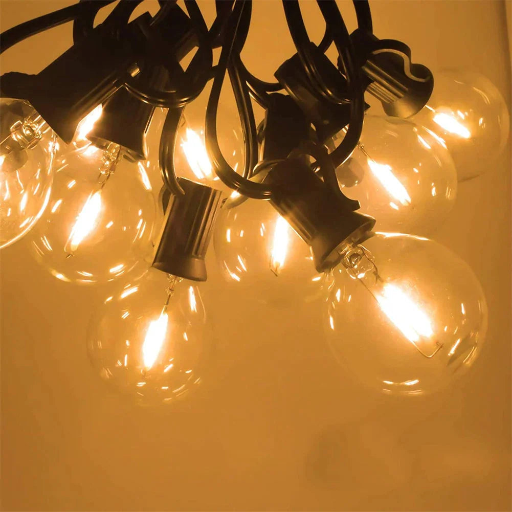 Avtoit | G40 bulbs, E12, 5 V, 110 V, 220 V, 1 W, plastic globe bulbs, string lights, for indoor and outdoor use, terrace, home, garden, decoration, warm white