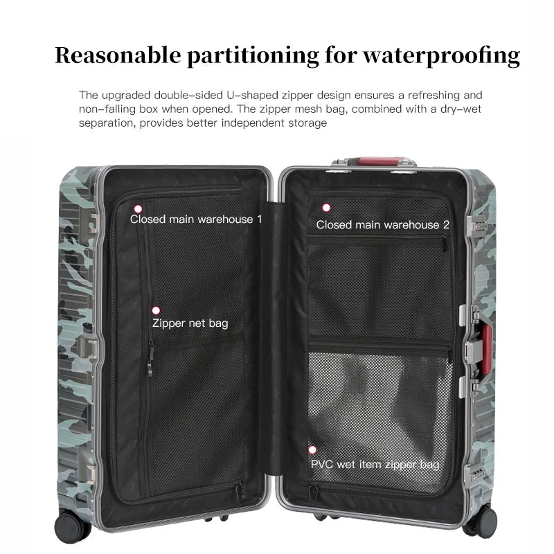 Avtoit | Zagreb – Wide Handle Hardshell Suitcase with Aluminium Frame & 360° Spinner Wheels