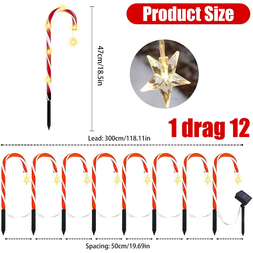 Avtoit | Candy Cane Lane LED Solar Lamp