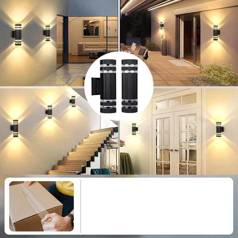 Avtoit | LumiBloc LED Outdoor Wall Light – Modern IP65 Up & Down Design with E27 Socket