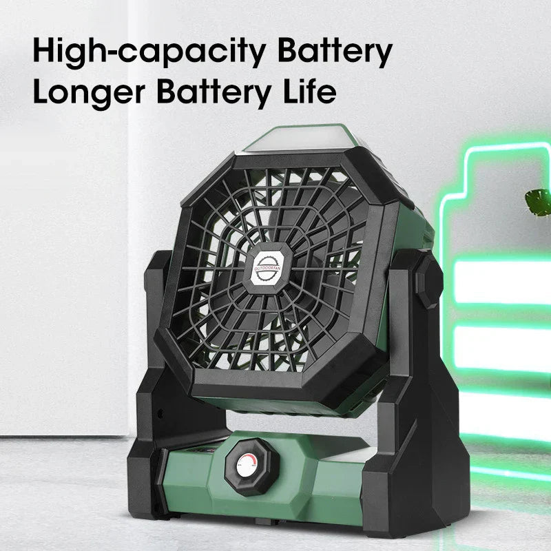 Avtoit | LumoFan Pro | Camping Fan with LED | 7800 mAh Battery | USB Rechargeable