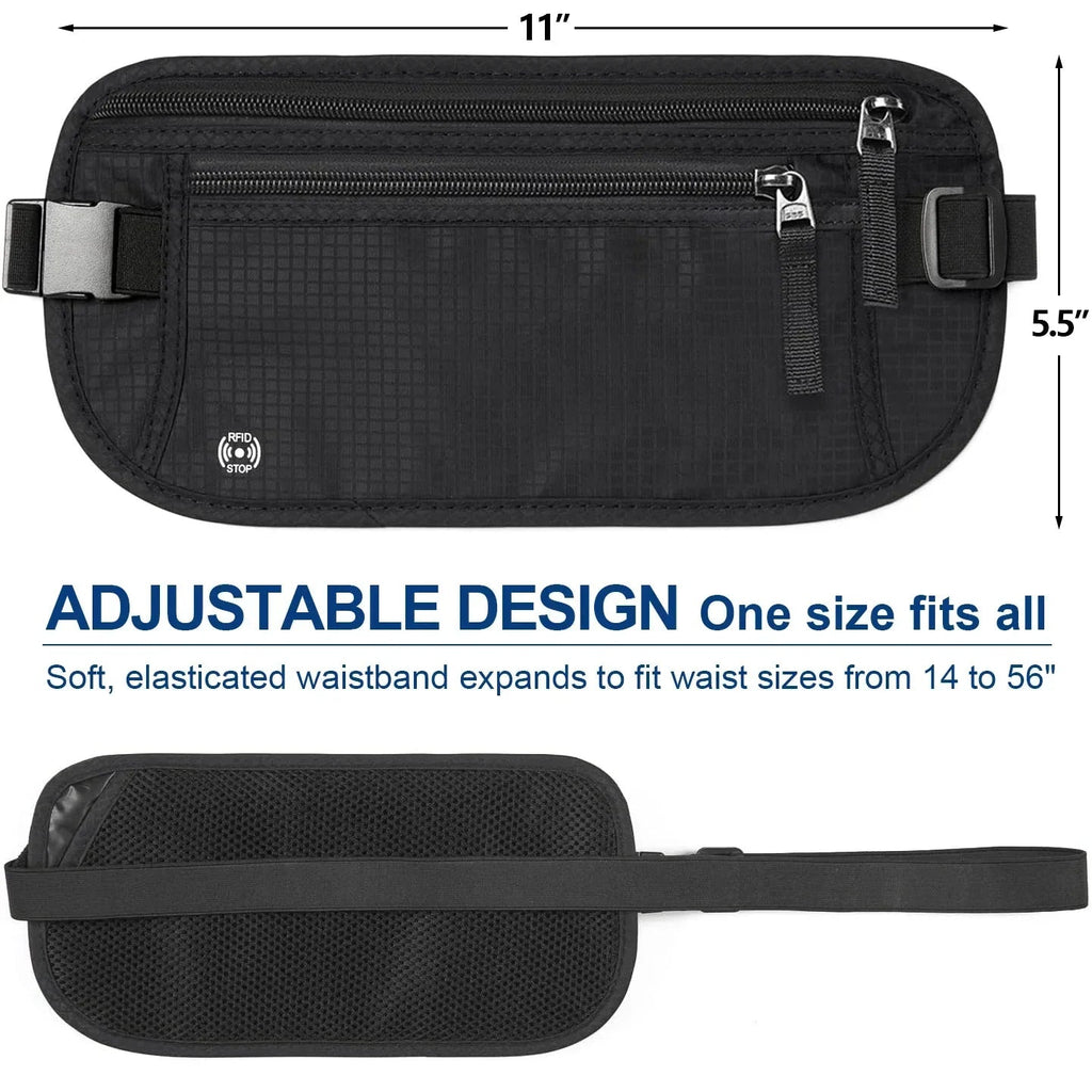 Avtoit | SafeGuard Waist Bag | RFID Protection | Adjustable & Compact for Travel