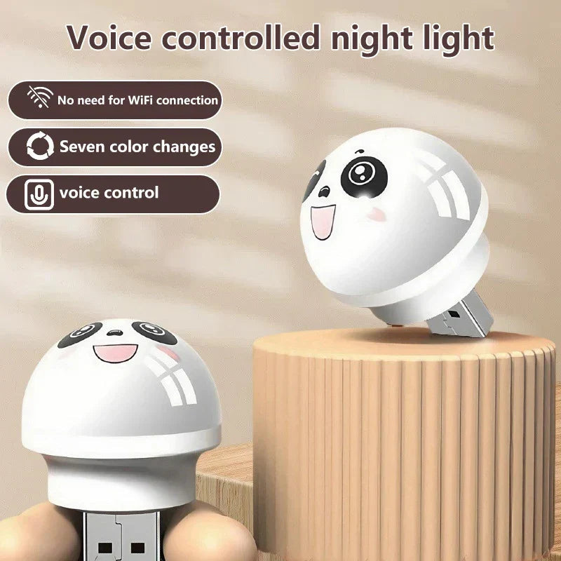 Avtoit | Cute Panda Voice-Controlled LED Night Lamp