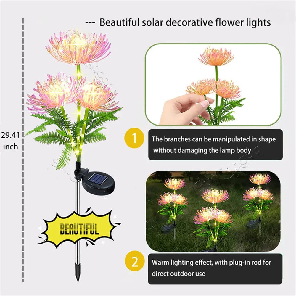 Avtoit | Soft Pink Glow Solar LED Flower Garden Light