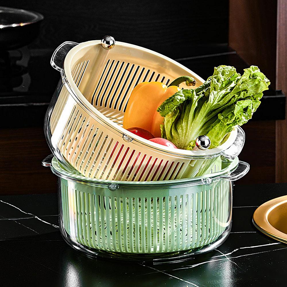 Avtoit | Manual Spin Vegetable Drainer Basket