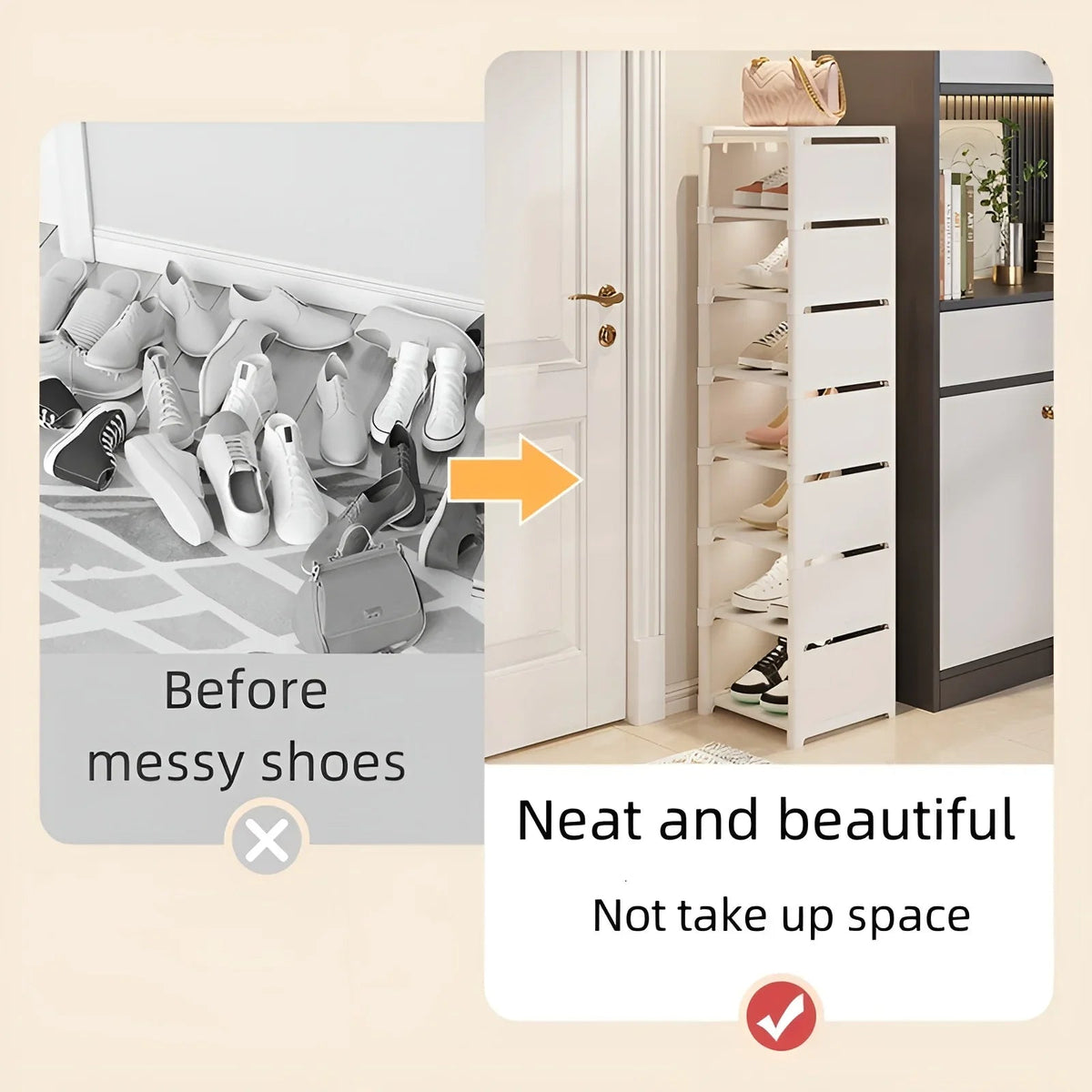 Avtoit | Space-Saving Metal Frame Shoe Rack with 6/8 Layers – Liora