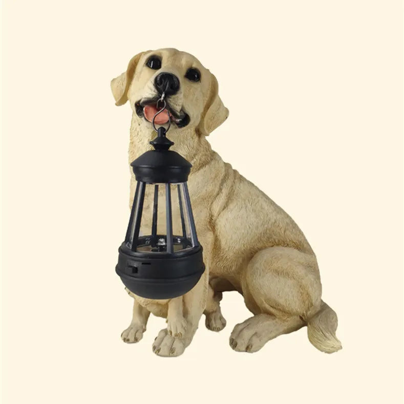 Avtoit | Solar-Powered Outdoor Resin Dog Statue Lamp