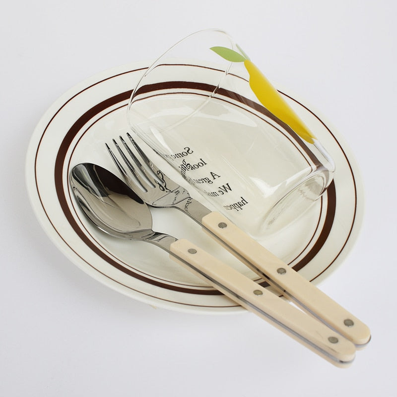 Avtoit | 24-Piece Cutlery Set – Engraved Stainless Steel Flatware for 6 People