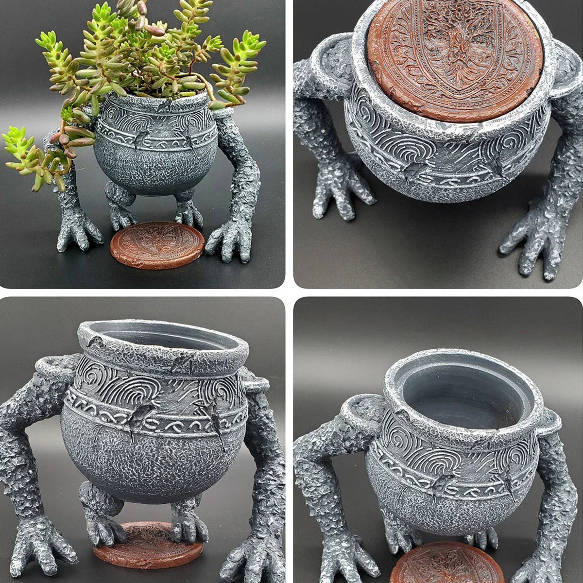 Avtoit | TerraNook Plant Pot | Retro Design | Weatherproof & UV-resistant | Resin