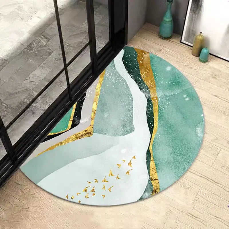 Avtoit | AquaSoft Super Absorbent Bath Mat – Non-Slip Half-Round Bathroom Mat for Maximum Comfort