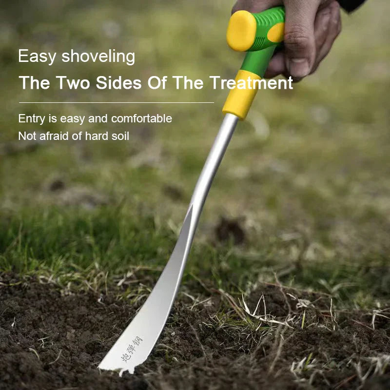 Avtoit | HerbMaster Garden Spade | 3-Tine Stainless Steel | For Weeding & Garlic Harvest