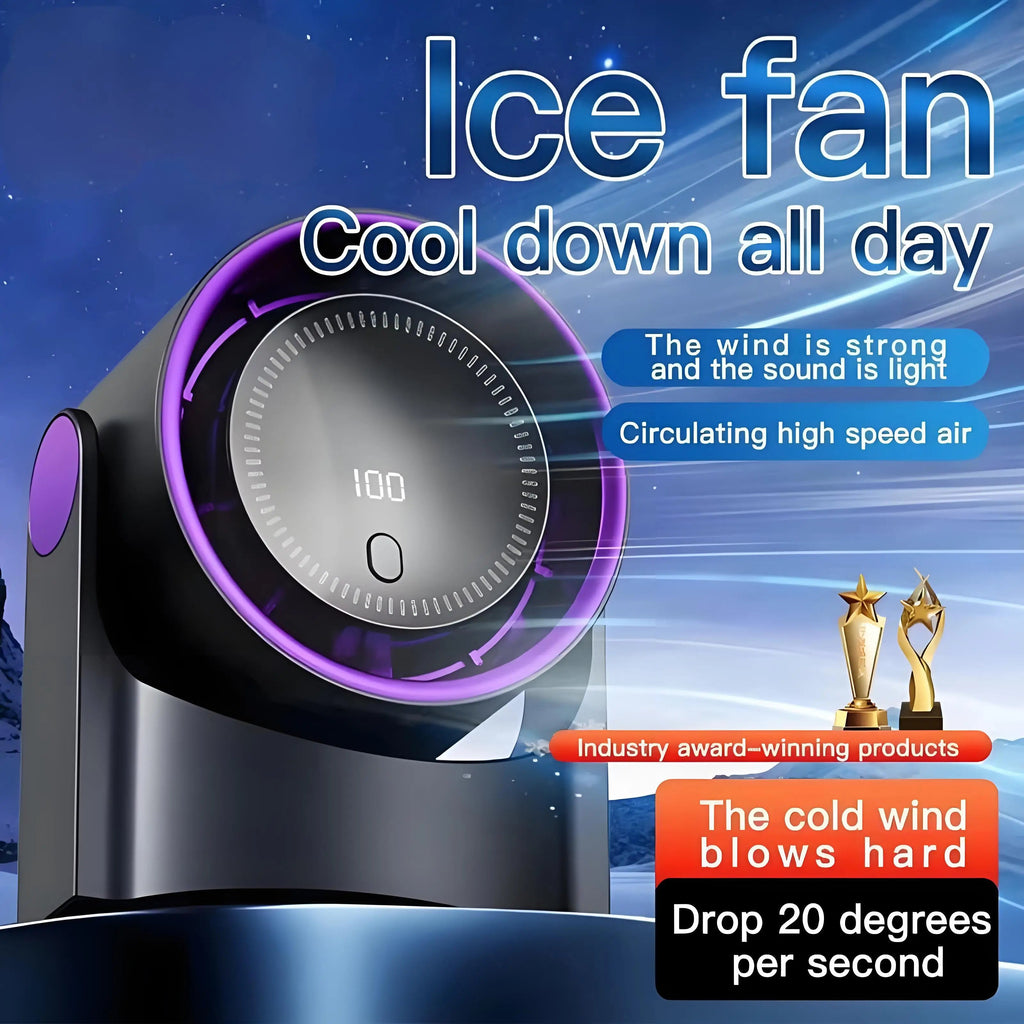 Avtoit | Aerolora Table Fan | Bladeless & Quiet | 100 Levels | USB Bladeless Fan