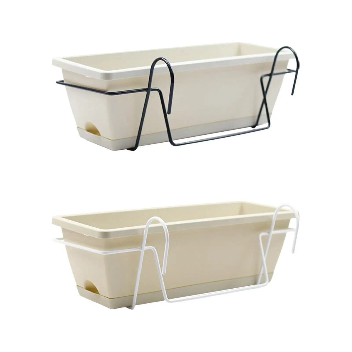 Avtoit | Plantivo Railing Planter Box | With Hooks & Drain Tray | 8L Capacity | Weatherproof