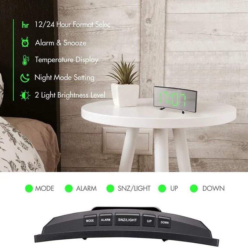 Avtoit | Curved Screen Digital Alarm Clock