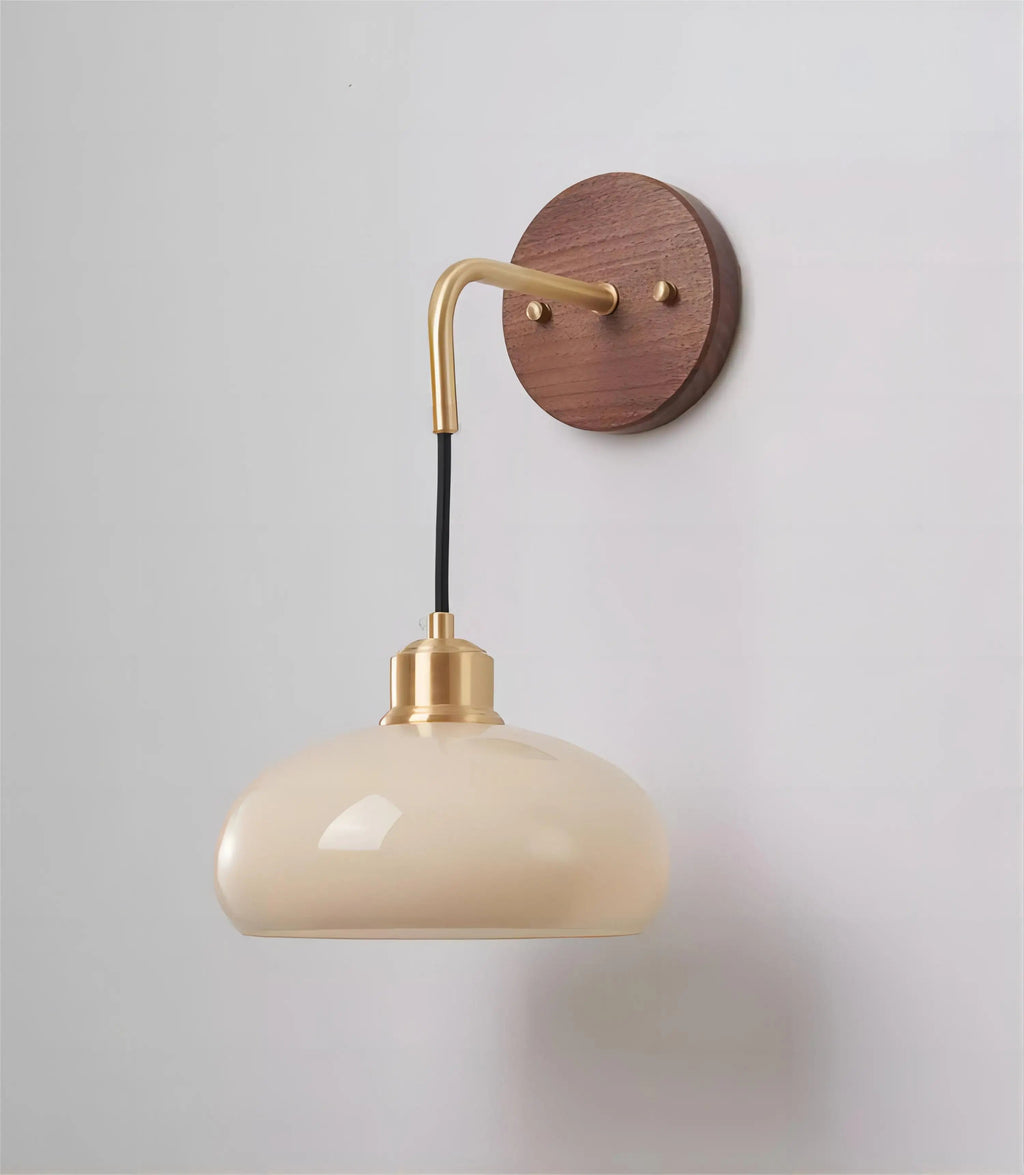 Avtoit | WalnutEdge – Modern Wall Lamp in Walnut and Brass