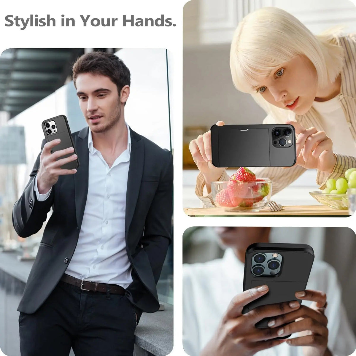 Avtoit | LuxShield iPhone Case with Card Holder | Slim Design | Card Storage | Protection & Style