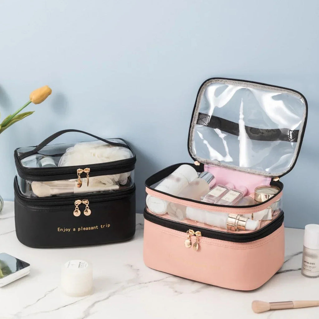 Avtoit | Cosmavera Cosmetic Bag | 2-in-1 Design | Transparent & Waterproof | For Travel & Everyday