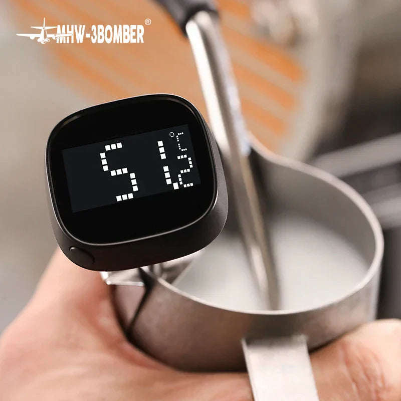 Avtoit | MHW-3BOMBER Digital, instant-read coffee thermometer for latte art pen, milk frothing pitcher, stylish barista kitchen accessories for home