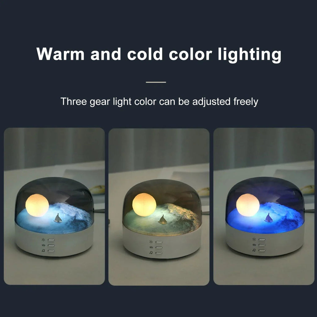 Avtoit | 3D Mysterious Moon LED Night Light Speaker