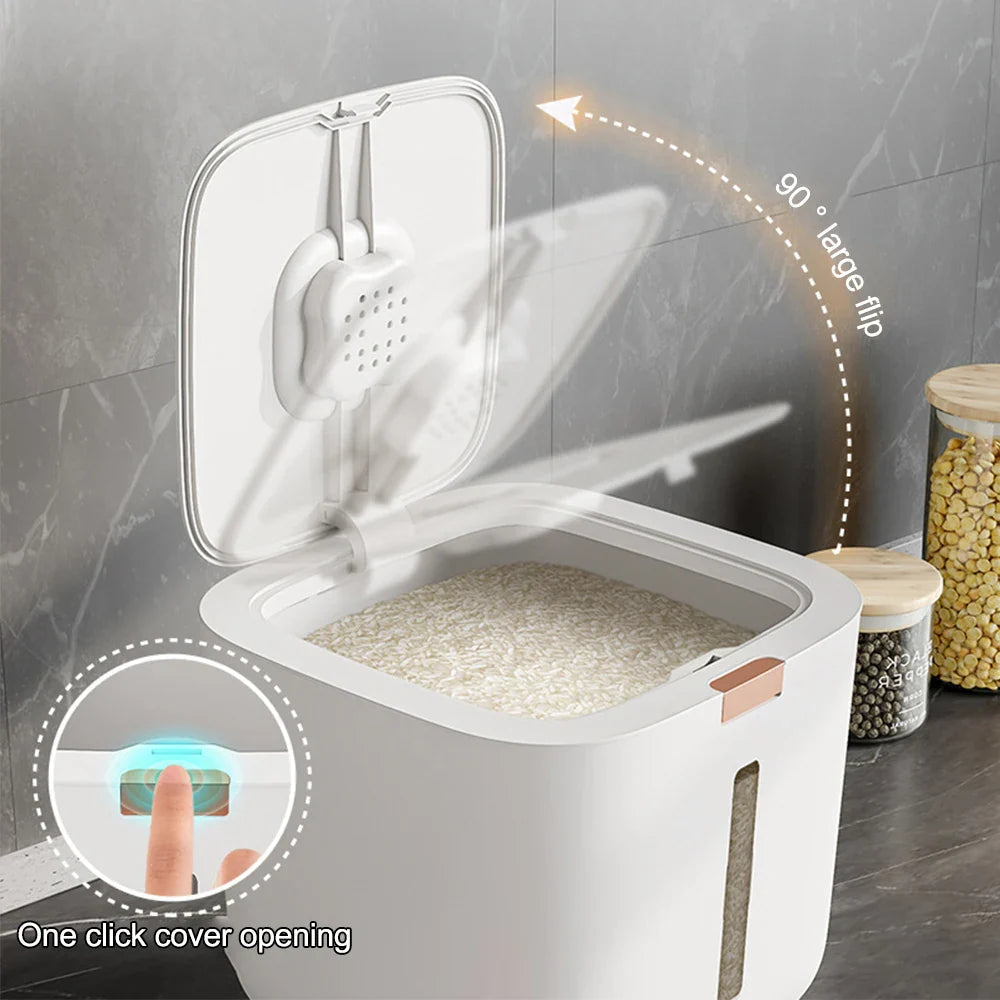 Avtoit | Rice Storage Box 5–10kg Airtight Moisture & Insect Resistant with Measuring Cup – GrainSafe