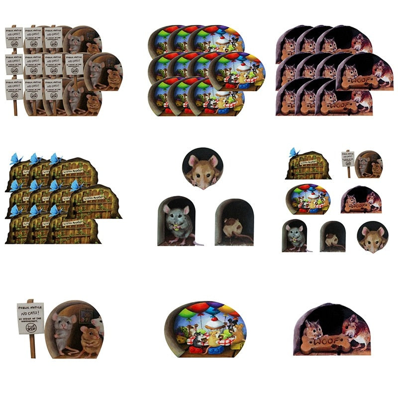 Avtoit | 3D Mouse Hole Funny Wall Stickers