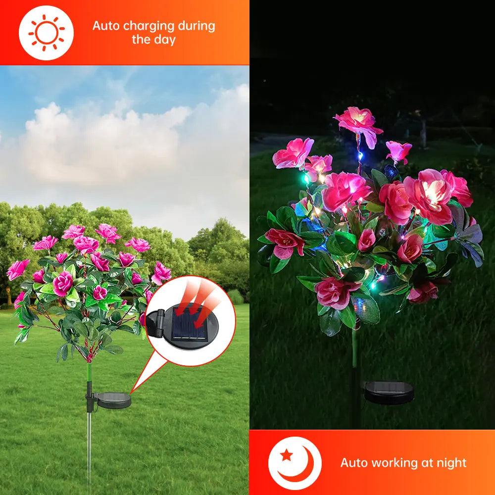 Avtoit | FloraGlow Solar Garden Lamp | Azalea Design | LED | Weatherproof & Wireless | 8h Light Time