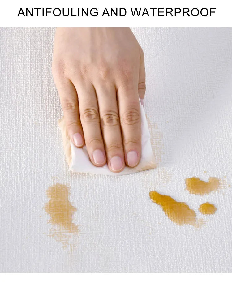 Avtoit | 3D Linen Self-Adhesive Waterproof Wall Sticker