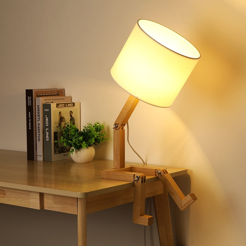 Avtoit | Thinker Wooden Robot Modern Night Lamp