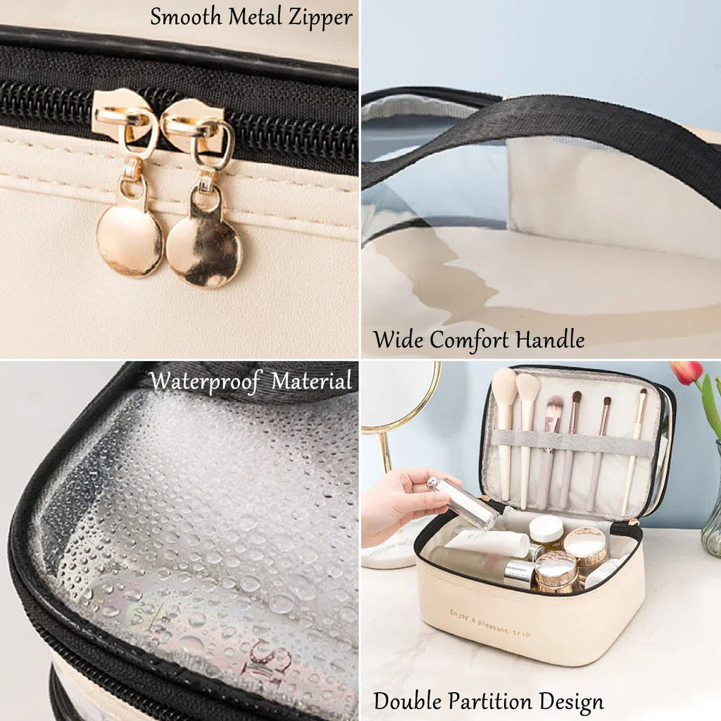 Avtoit | Cosmavera Cosmetic Bag | 2-in-1 Design | Transparent & Waterproof | For Travel & Everyday