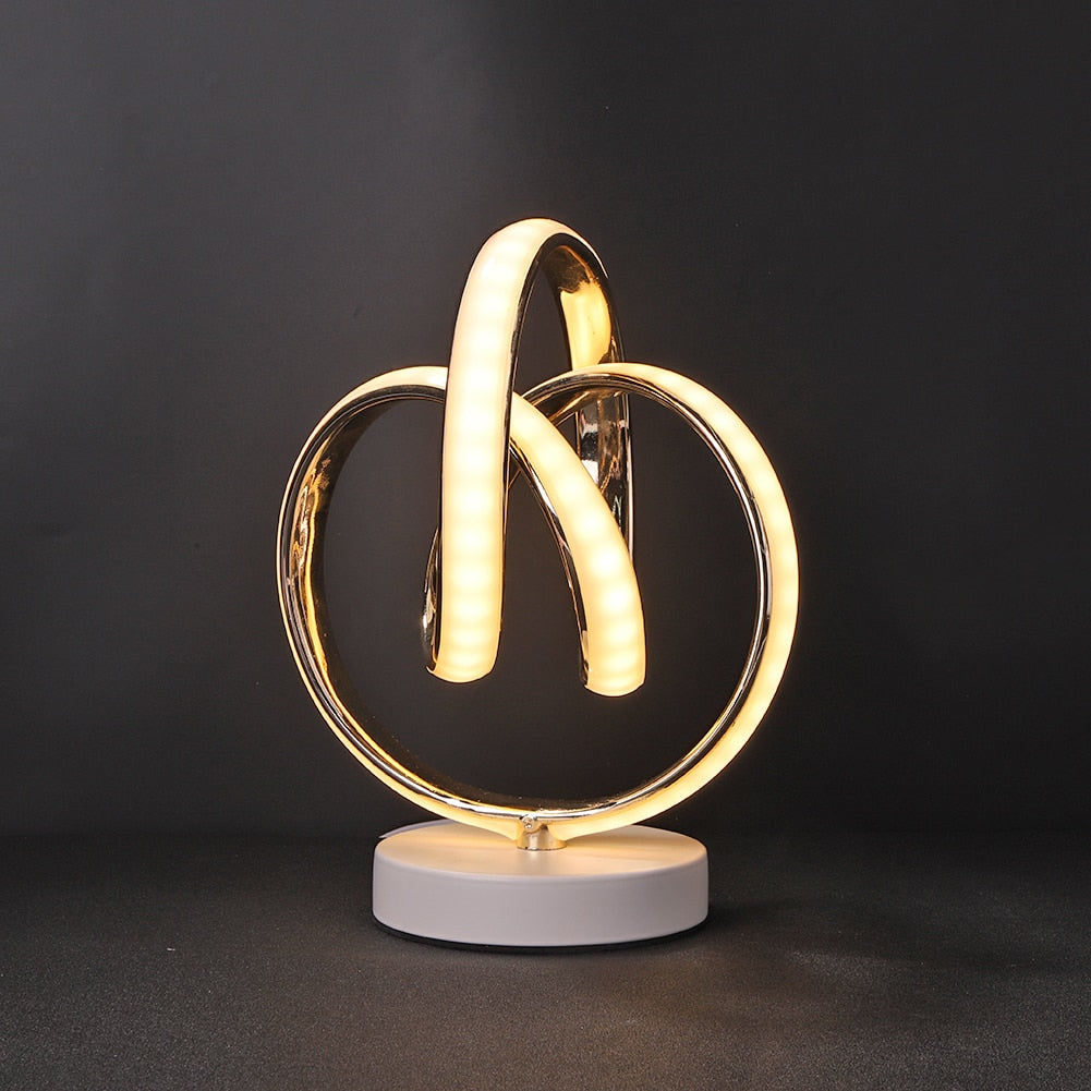 Avtoit | SpiralGlow – Sleek LED Table Lamp with Cozy Warm Light