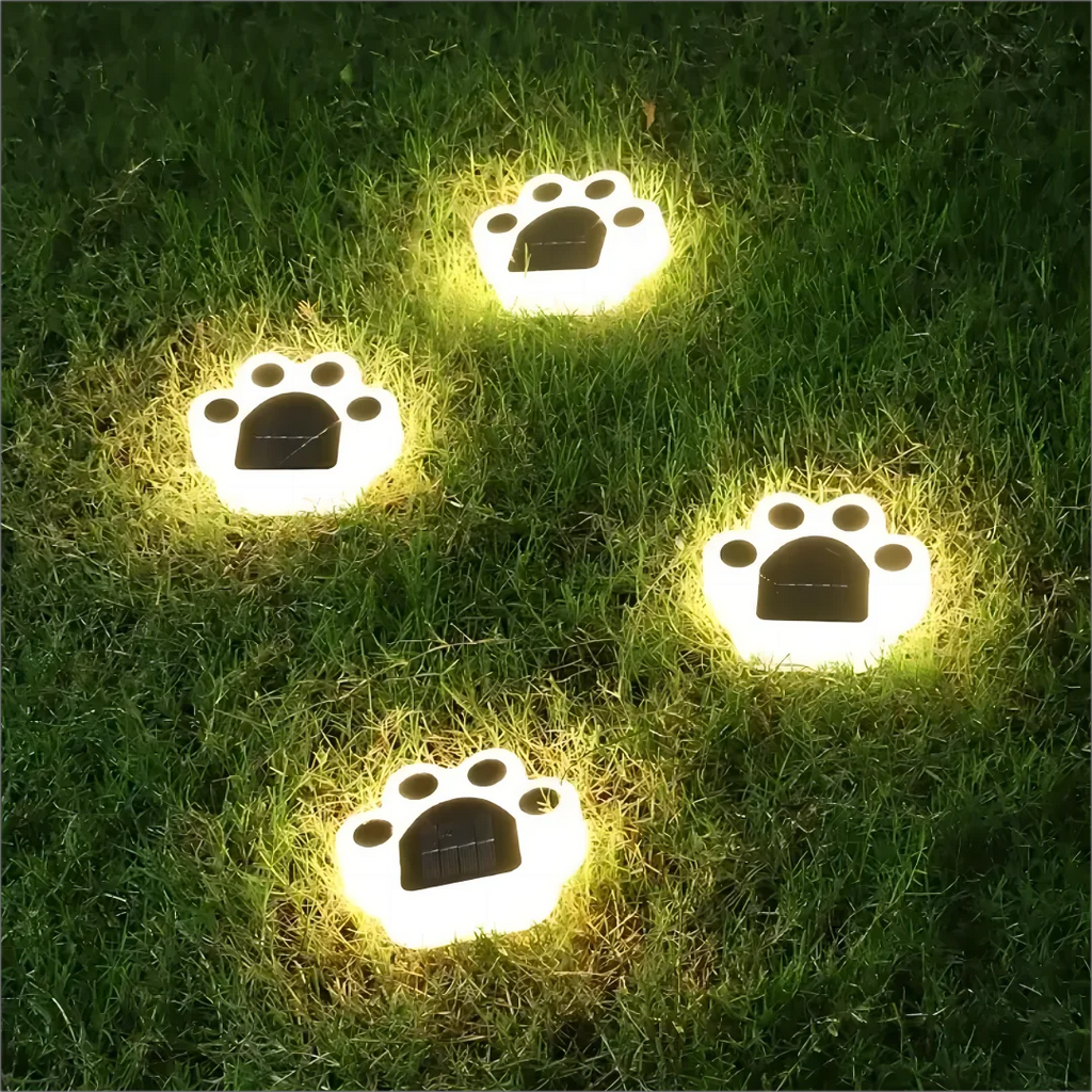 Avtoit | Glowing Paw LED Solar Pathway Outdoor Lights