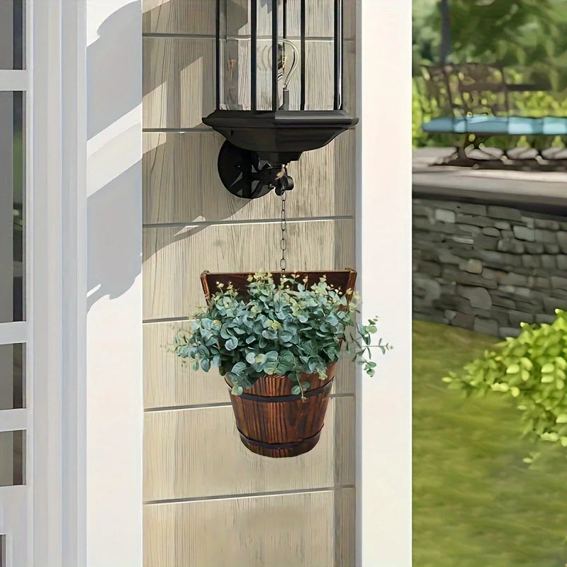 Avtoit | Wooden Bucket Planter in Barrel Design for Garden and Terrace – Decorative Flower Pots made of Wood