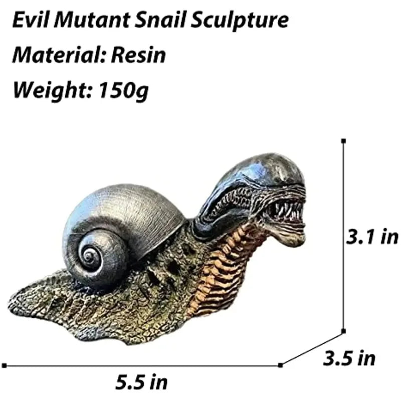 Avtoit | Variation Snail Statue, Resin Evil Snail Sculpture Alien Lover's New Favorite Home Office Decoration Garden Outdoor Decoration