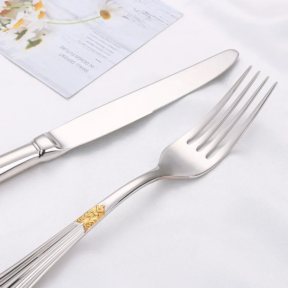 Avtoit | Elegant cutlery set in gold design