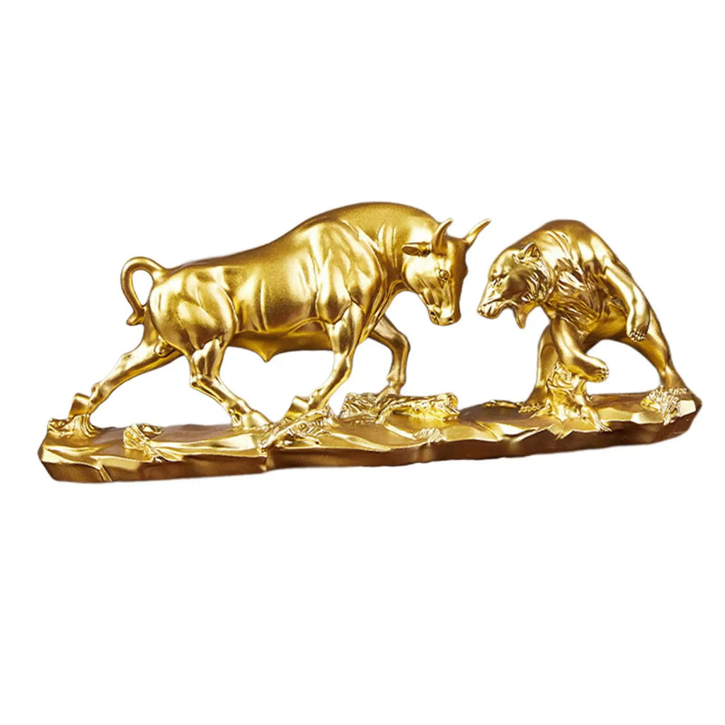 Avtoit | Feng Shui Bear and Bull Statue, Bull Figure, Collection Cow Sculptures Animal