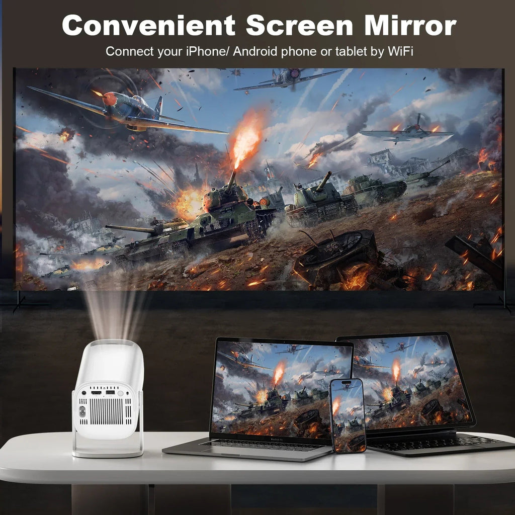 Avtoit | Smart Mini Android 4K Support Home Cinema Projector