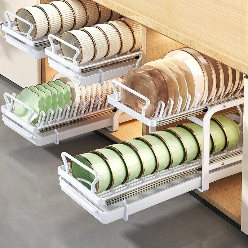 Avtoit | Kitchen Cabinet Sliding Storage Dish Rack