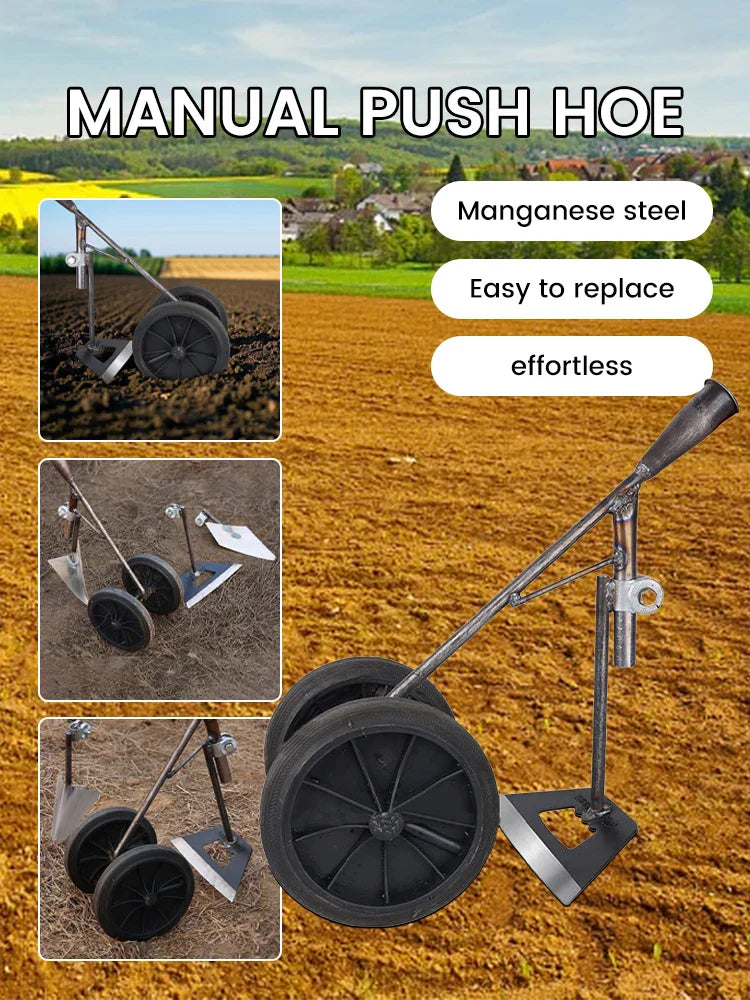 Avtoit | GravoHack Duo Hand Hoe | Forged Manganese Steel | For Weeding & Loosening | Suitable for Wooden Handles