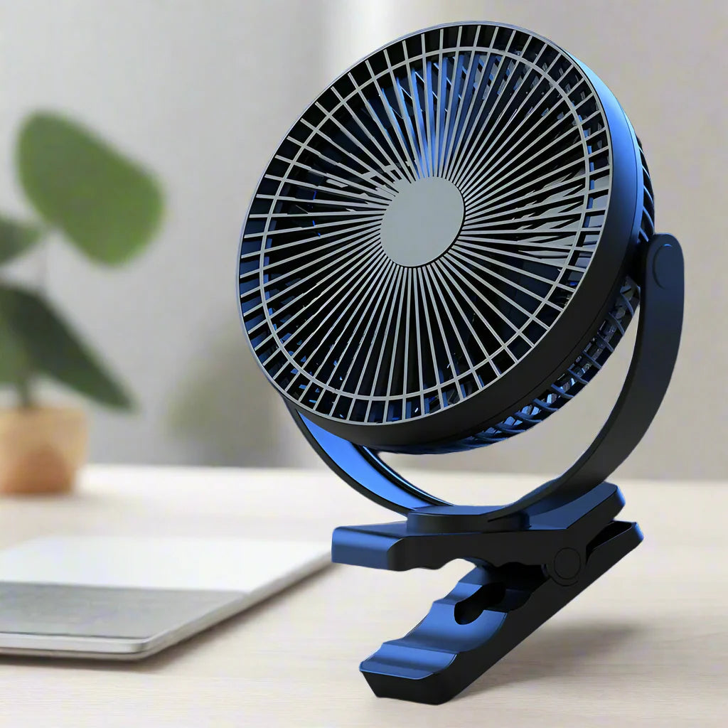 Avtoit | Portable USB Rechargeable Fan with 10000mAh Battery & Clip – Zephyr