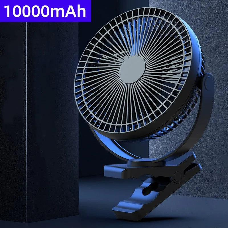 Avtoit | AerisClip Battery Fan | 360° Rotation | 10000mAh | With Clip & USB-C
