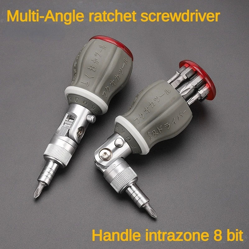 Avtoit | 8-in-1 Multifunction Ratchet Screwdriver with Adjustable Angle – FlexiGrip