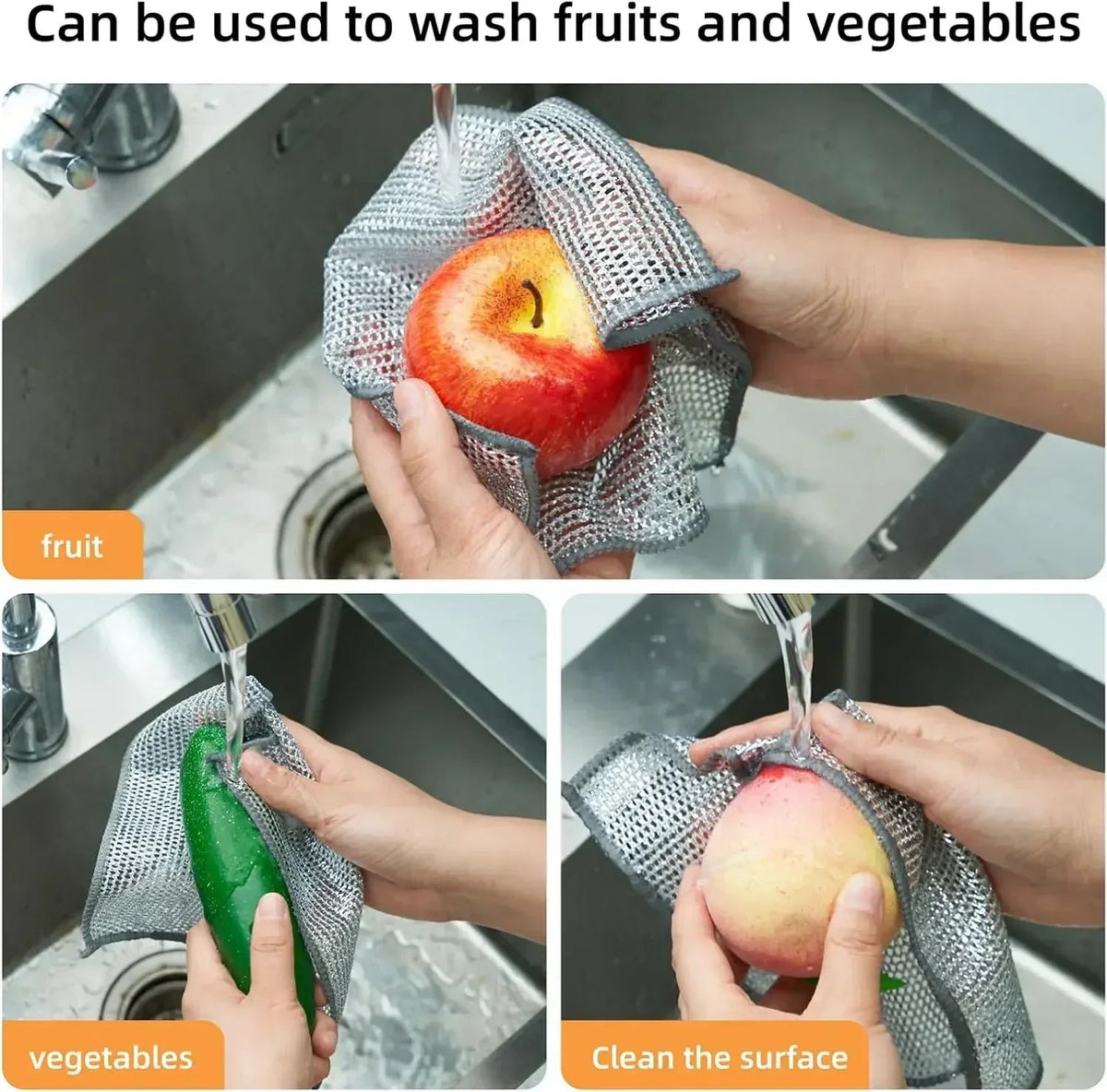 Avtoit | Silver Wire Double-Sided Ultra-Absorbent Design Cleaning Cloth