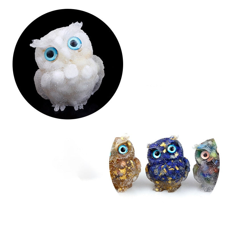 Avtoit | Natural Crystal Owl Figurine: Handmade Collector's Item