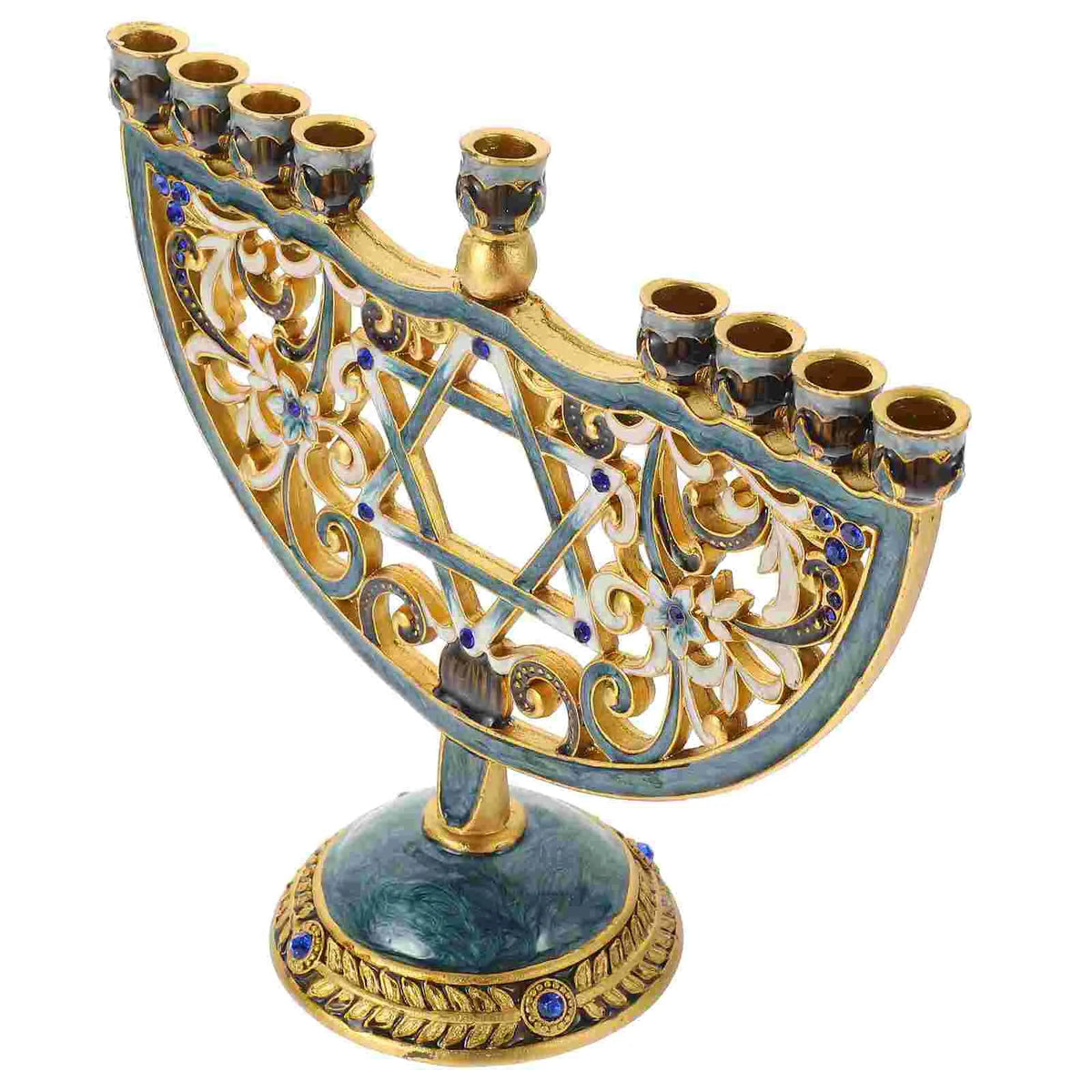 Avtoit | Auriona Menorah Candle Holder | Chanukah Candelabrum & Table Decoration | Wedding & Holiday Decoration | Luxurious Elegance